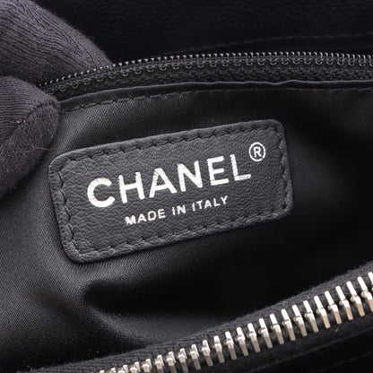 マトラッセ グランドショッピング GST チェーンショルダーバッグ チェーントートバッグ キャビアスキン ブラック シルバー金具 シャネル バッグ CHANEL