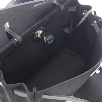 エールバッグジップPM ルトゥルネ ハンドバッグ ヴァッシュハンター トワルミリタリー ブラック シルバー金具 B刻印 エルメス バッグ HERMES