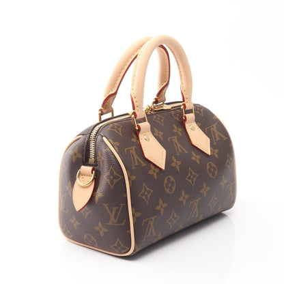 スピーディ バンドリエール20 モノグラム フューシャ ハンドバッグ PVC レザー ブラウン 2WAY ルイヴィトン バッグ LOUIS VUITTON