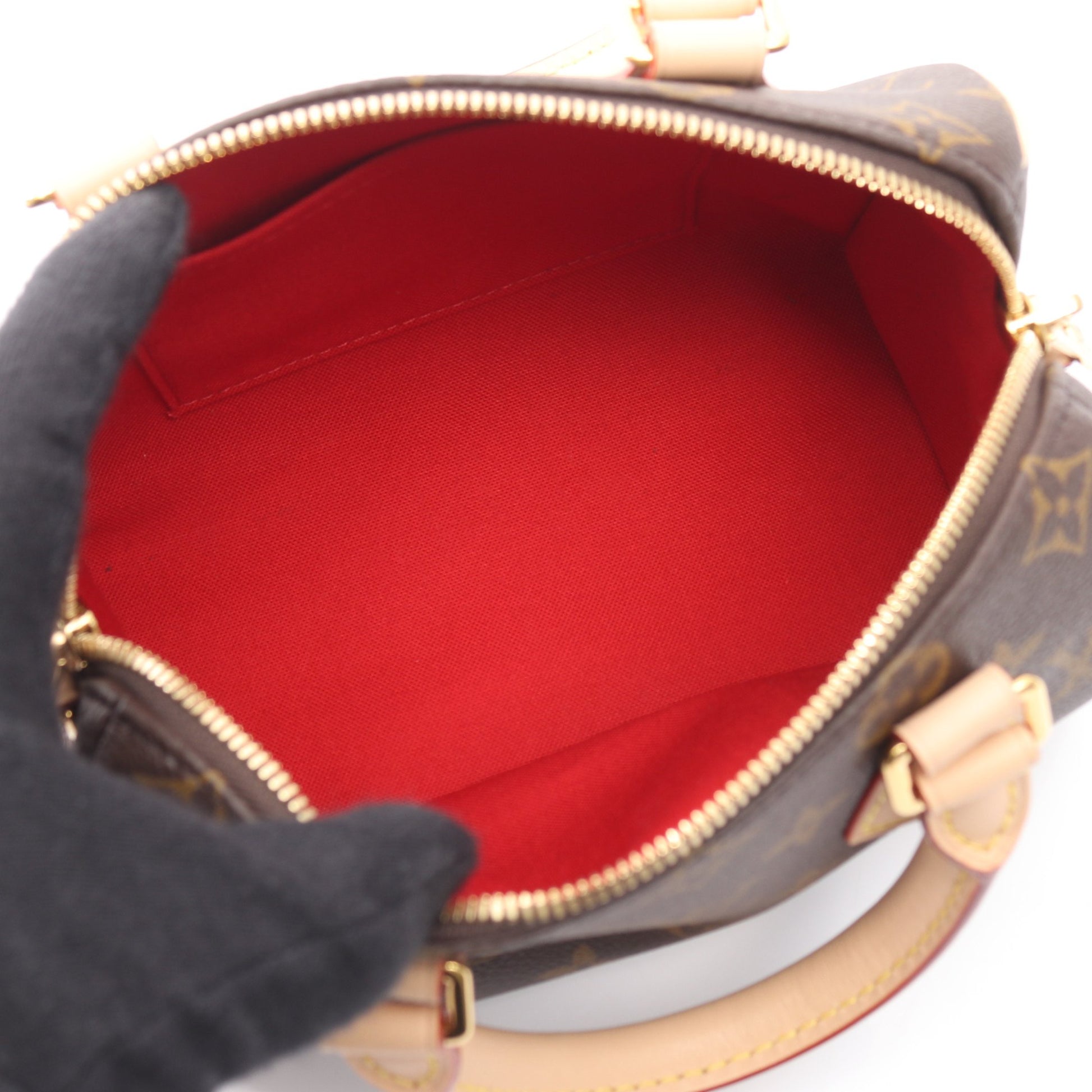 スピーディ バンドリエール20 モノグラム フューシャ ハンドバッグ PVC レザー ブラウン 2WAY ルイヴィトン バッグ LOUIS VUITTON