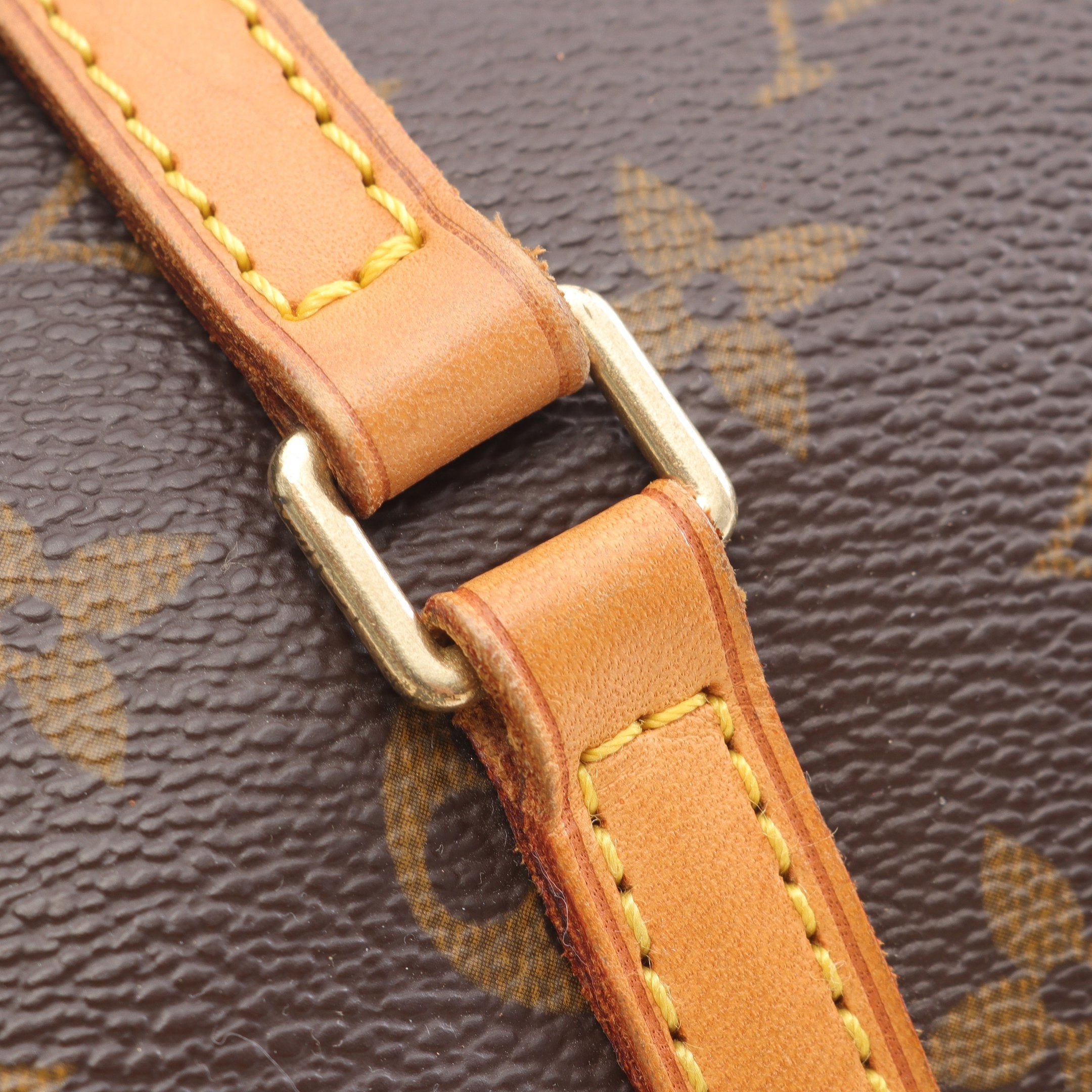 パピヨン30 モノグラム ハンドバッグ PVC レザー ブラウン ルイ