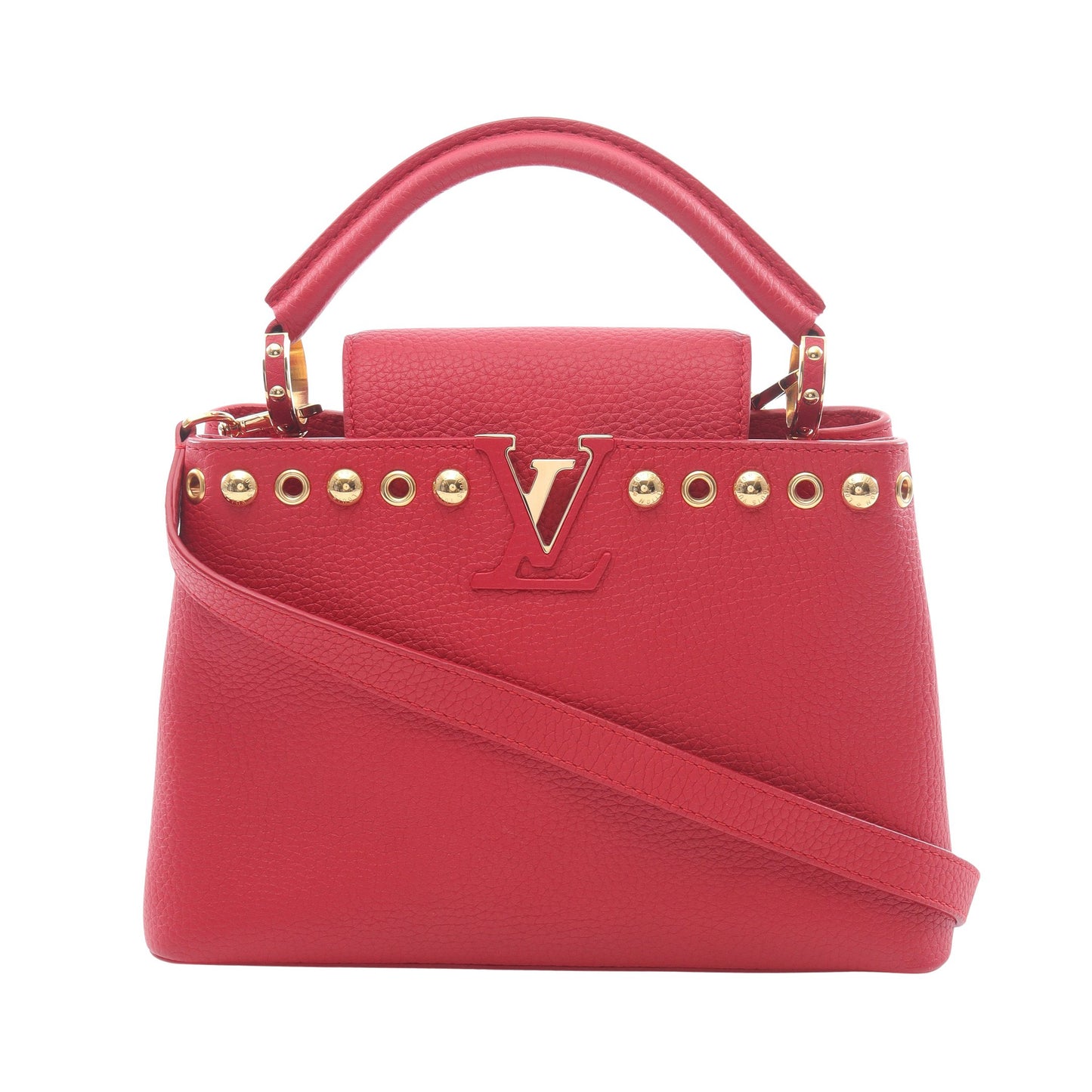 カプシーヌBB ハンドバッグ レザー レッド 2WAY ルイヴィトン バッグ LOUIS VUITTON