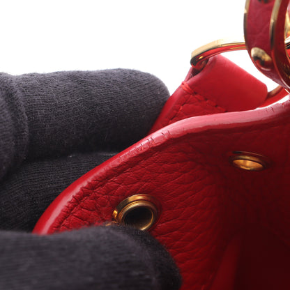 カプシーヌBB ハンドバッグ レザー レッド 2WAY ルイヴィトン バッグ LOUIS VUITTON