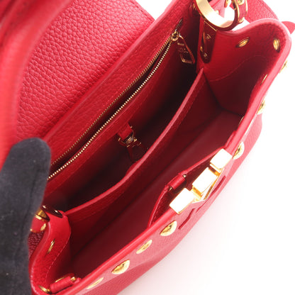 カプシーヌBB ハンドバッグ レザー レッド 2WAY ルイヴィトン バッグ LOUIS VUITTON