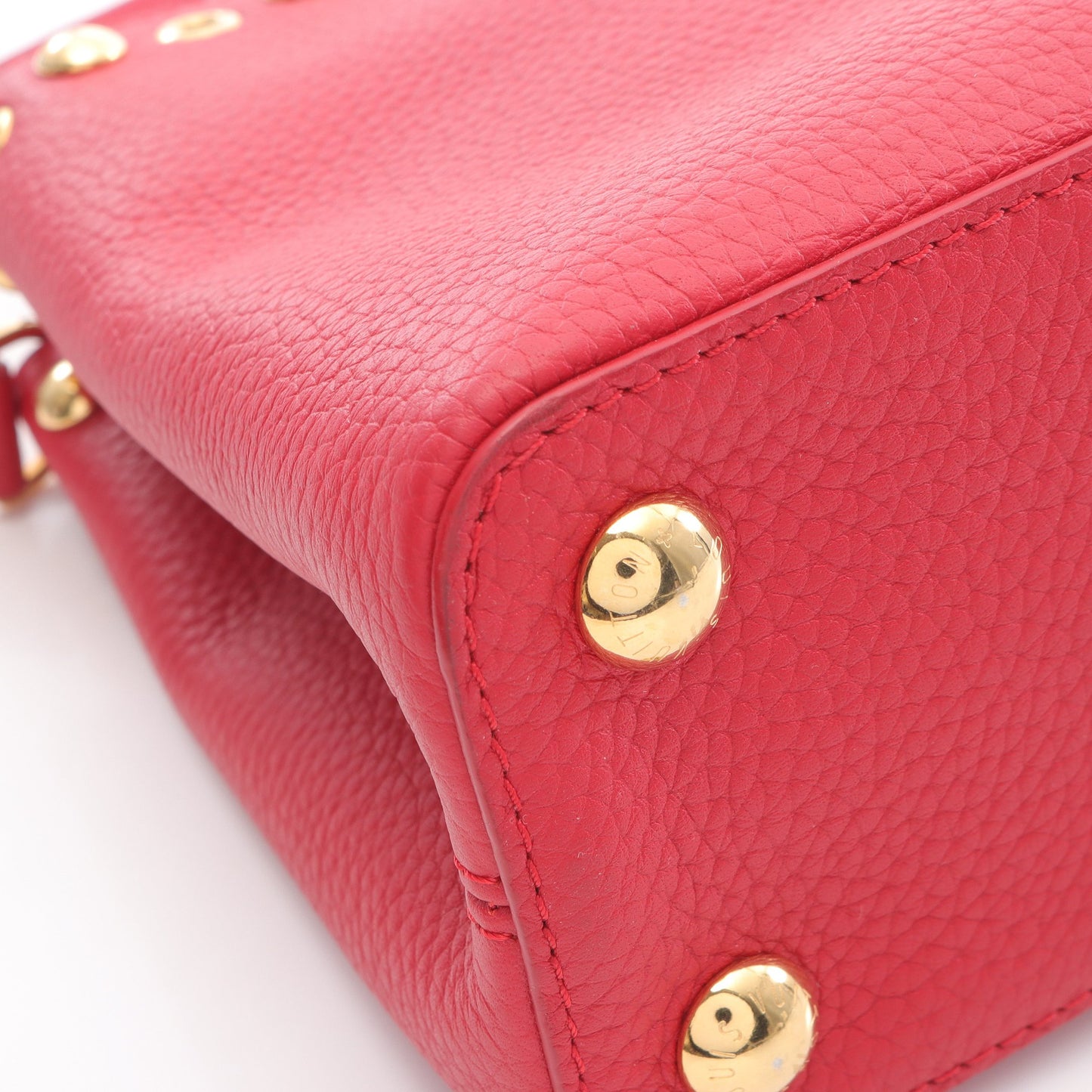 カプシーヌBB ハンドバッグ レザー レッド 2WAY ルイヴィトン バッグ LOUIS VUITTON