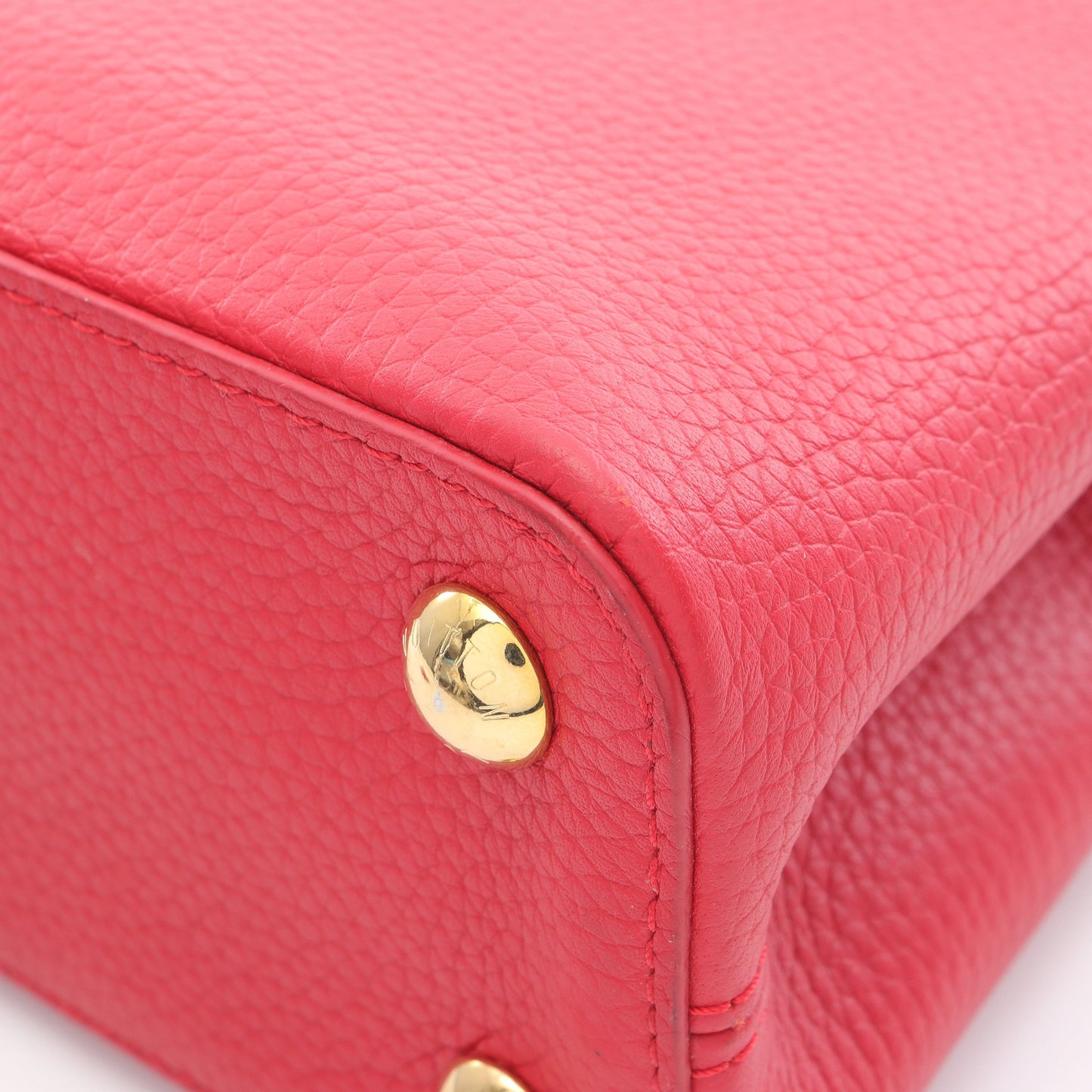カプシーヌBB ハンドバッグ レザー レッド 2WAY ルイヴィトン バッグ LOUIS VUITTON