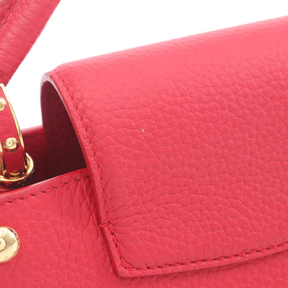 カプシーヌBB ハンドバッグ レザー レッド 2WAY ルイヴィトン バッグ LOUIS VUITTON