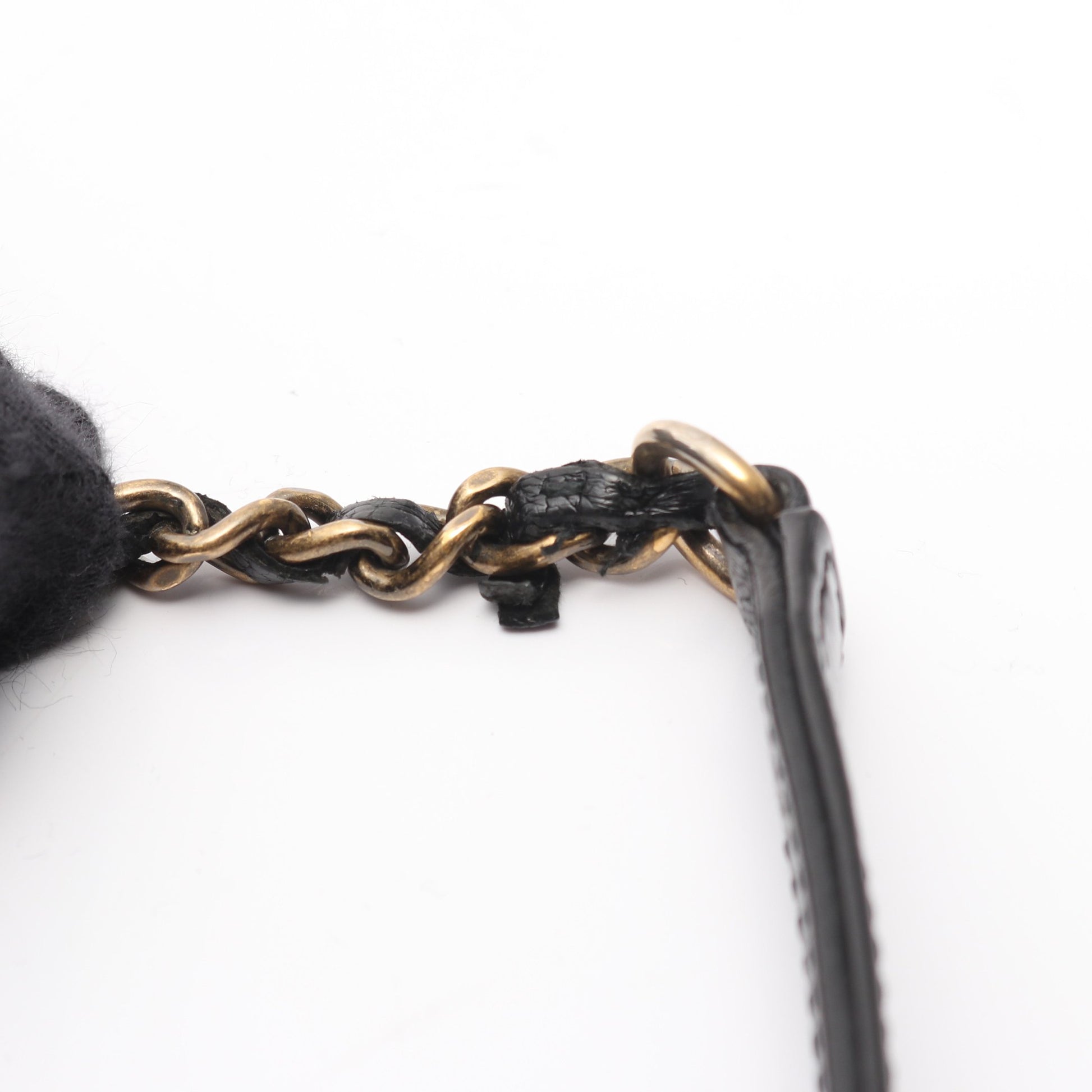 マトラッセ Wチェーンショルダーバッグ エナメルレザー レザー ブラック ゴールド金具 シャネル バッグ CHANEL
