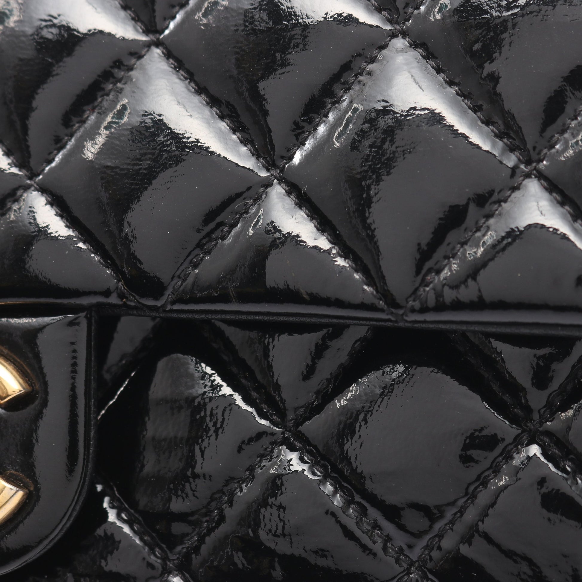 マトラッセ Wチェーンショルダーバッグ エナメルレザー レザー ブラック ゴールド金具 シャネル バッグ CHANEL