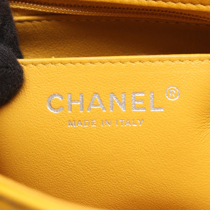 ミニマトラッセ チェーンショルダーバッグ ラムスキン オレンジイエロー シルバー金具 シャネル バッグ CHANEL