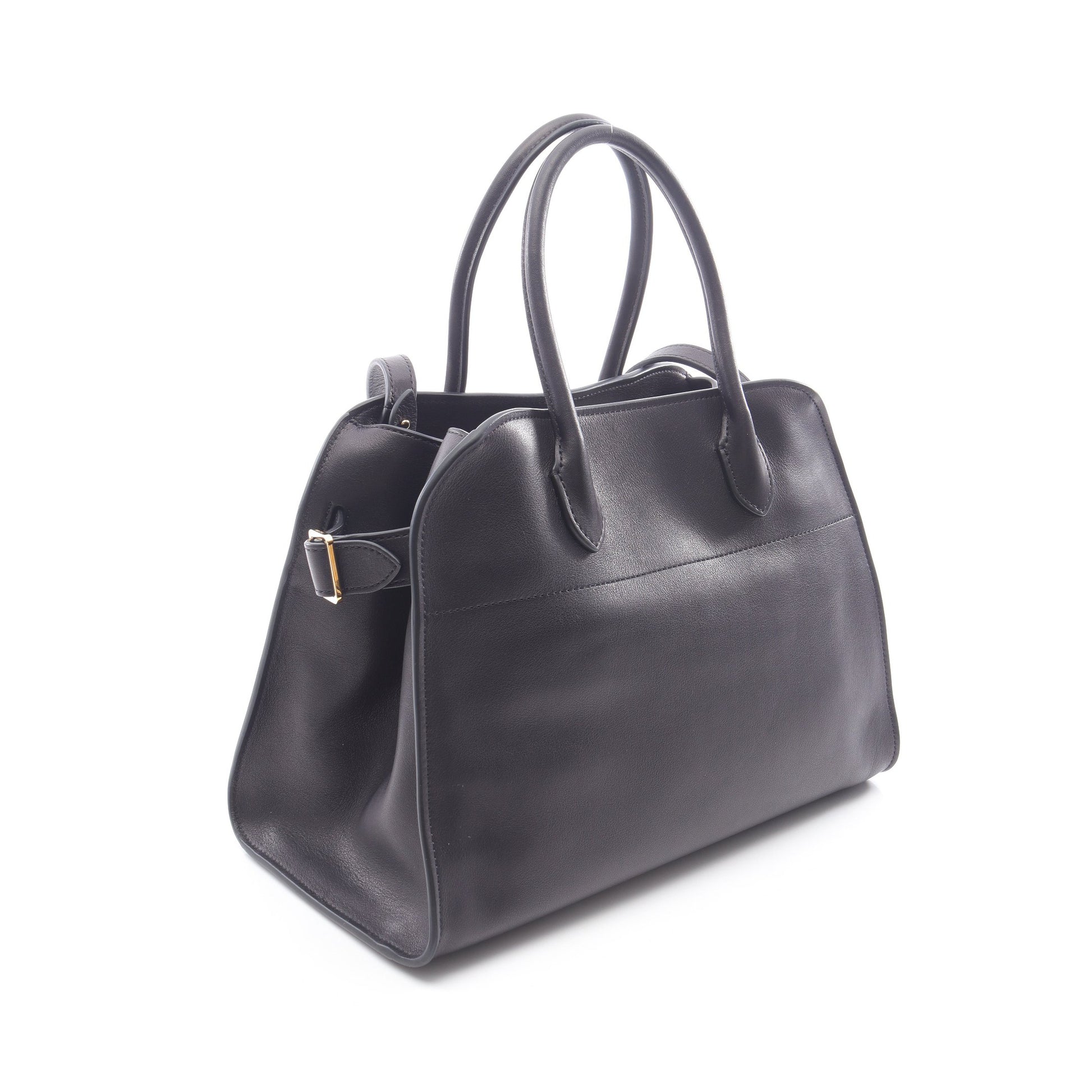 SOFT MARGAUX 12 マルゴー ハンドバッグ レザー ブラック 2WAY ザロウ バッグ THE ROW