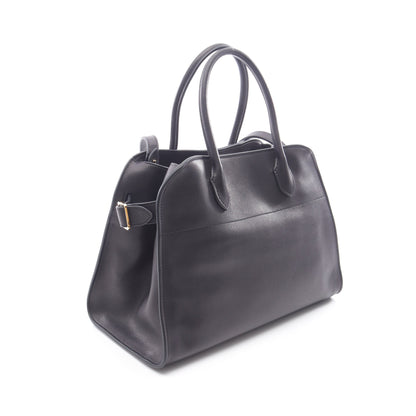 SOFT MARGAUX 12 マルゴー ハンドバッグ レザー ブラック 2WAY ザロウ バッグ THE ROW