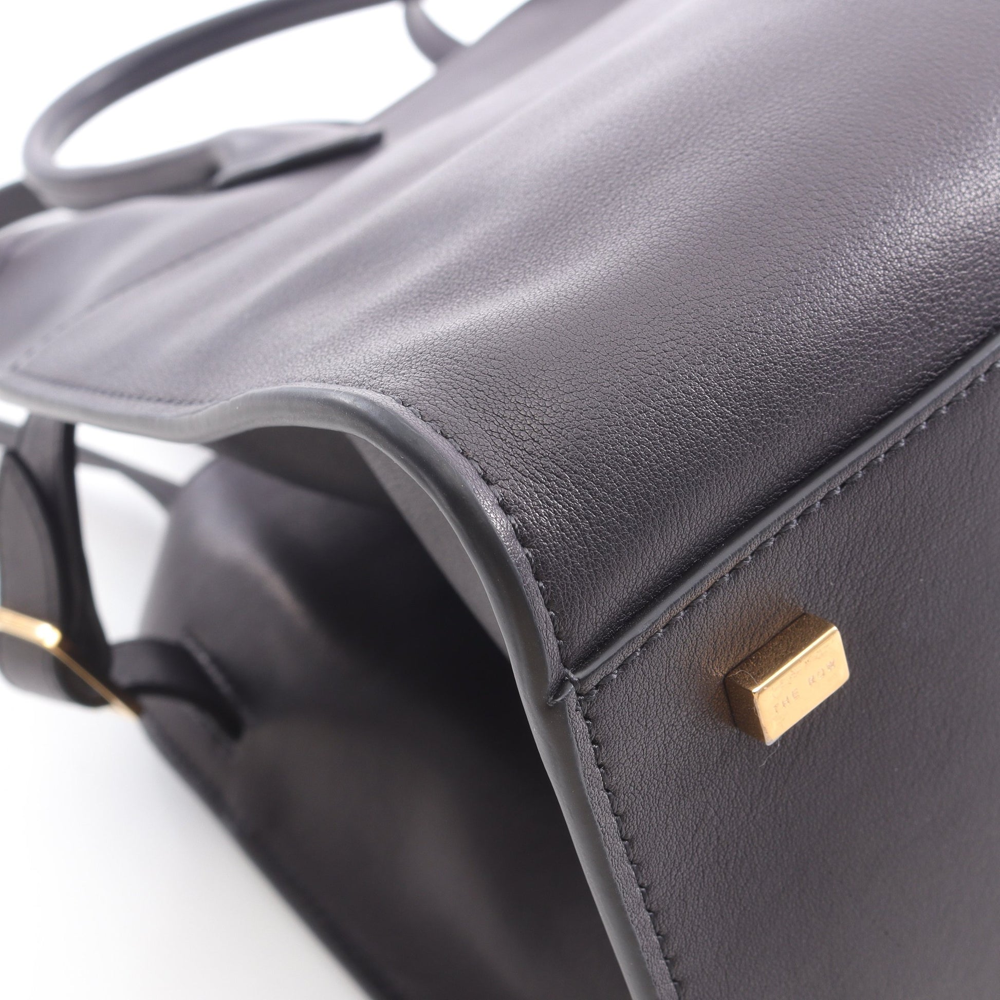 SOFT MARGAUX 12 マルゴー ハンドバッグ レザー ブラック 2WAY ザロウ バッグ THE ROW