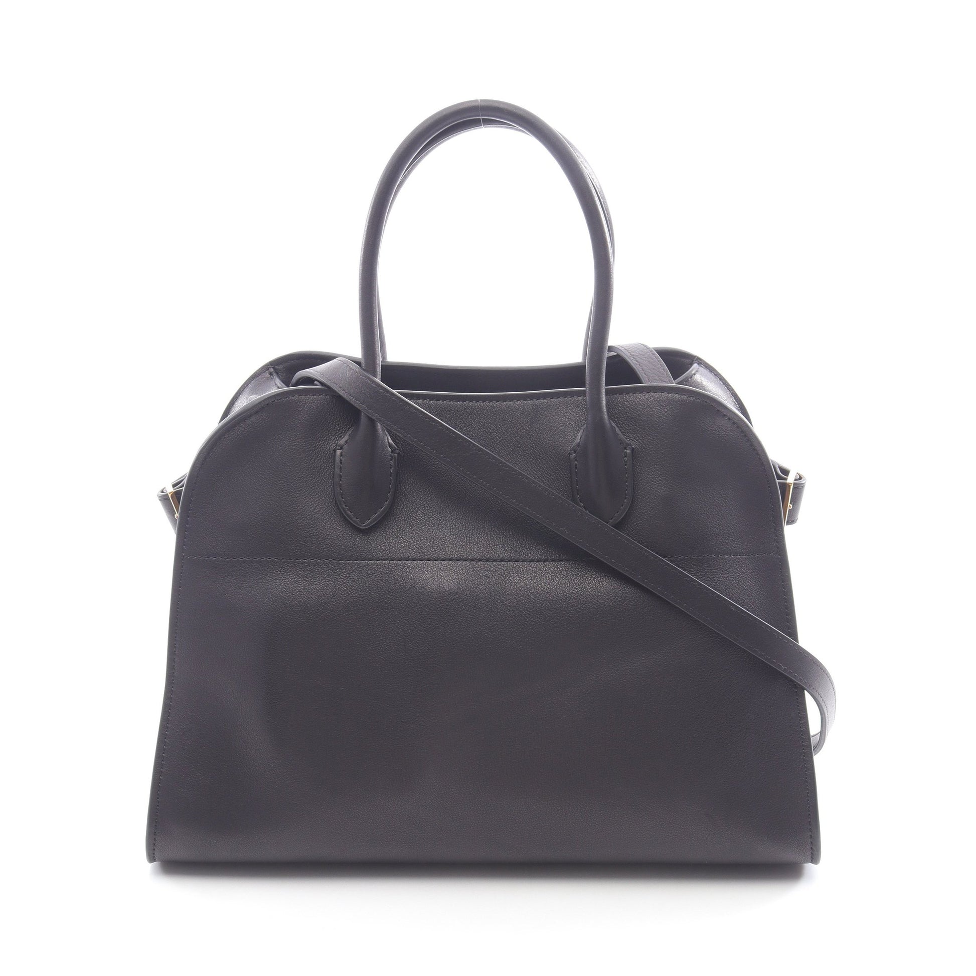 SOFT MARGAUX 12 マルゴー ハンドバッグ レザー ブラック 2WAY ザロウ バッグ THE ROW