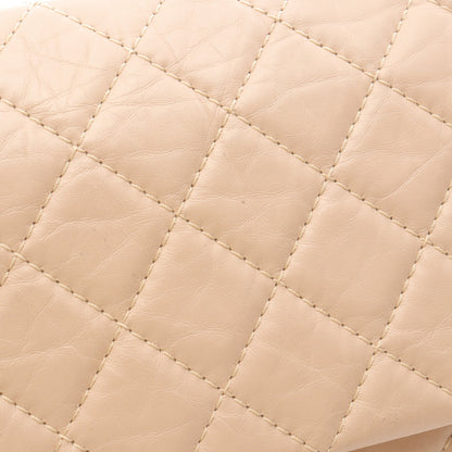2.55 マトラッセ Wフラップ Wチェーンショルダーバッグ レザー ベージュ ゴールド金具 シャネル バッグ CHANEL
