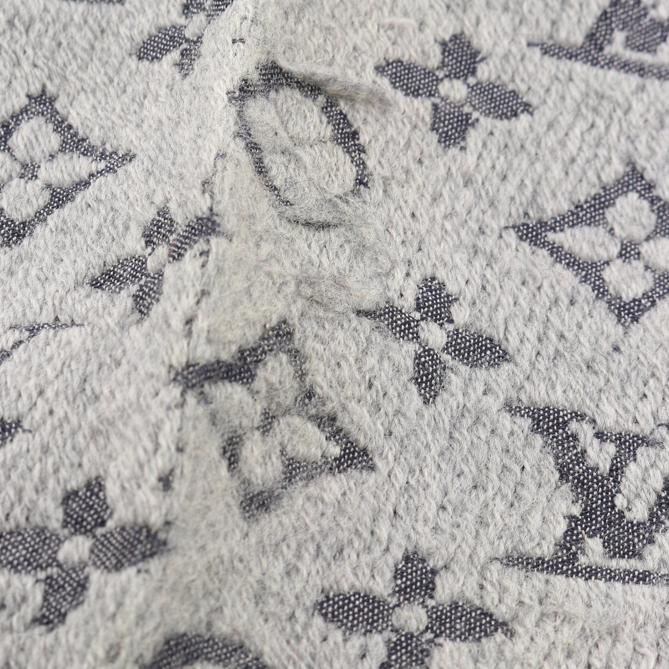 モノグラム クラシック グリクレール マフラー ウール グレー ルイ