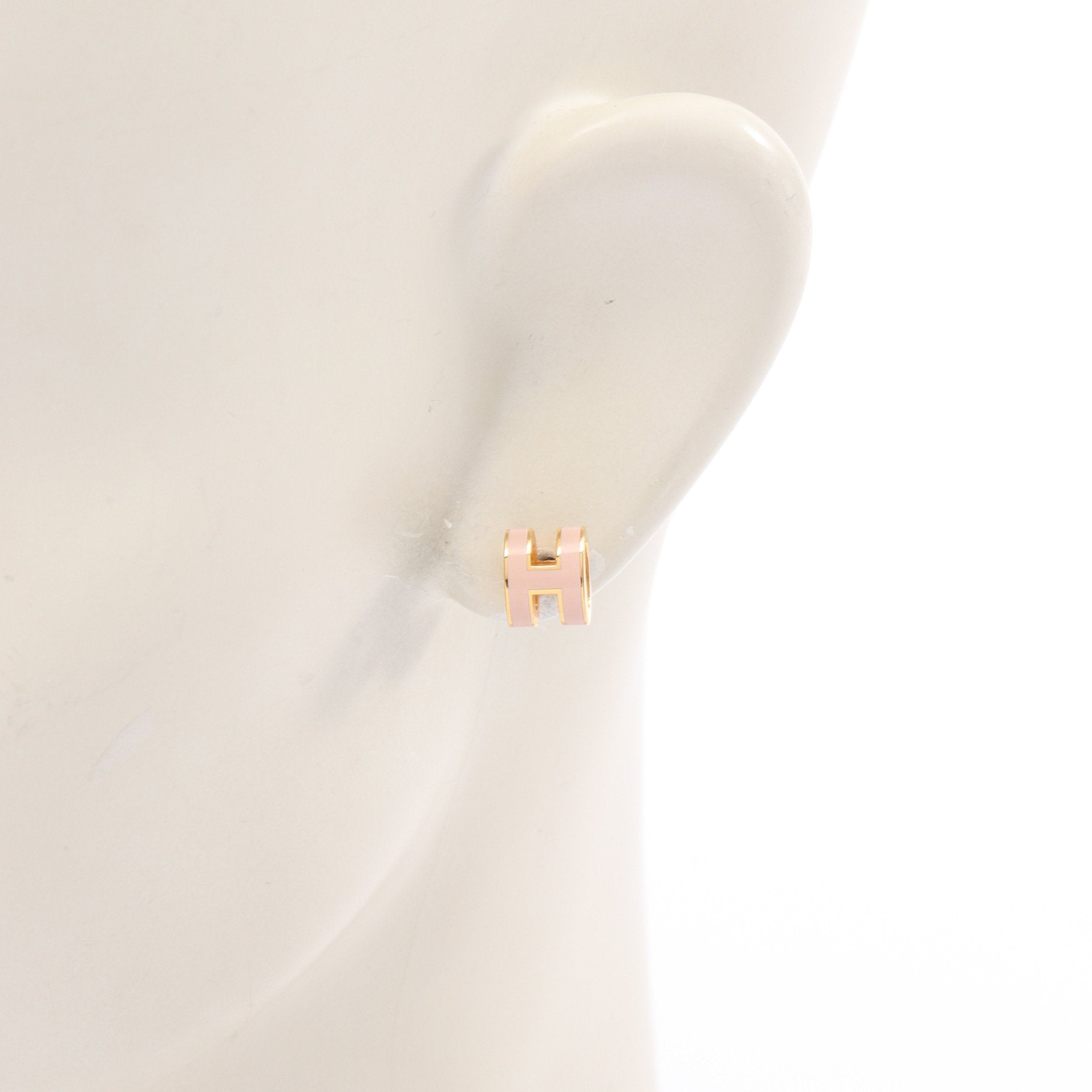 エルメス HERMES ポップアッシュ H ミニ ピアス ブラン ゴールド HERMES ゴールド Hロゴ ピアスミニ・ポップH