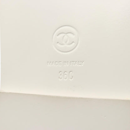 ココマーク サンダル レザー ホワイト シャネル シューズ CHANEL