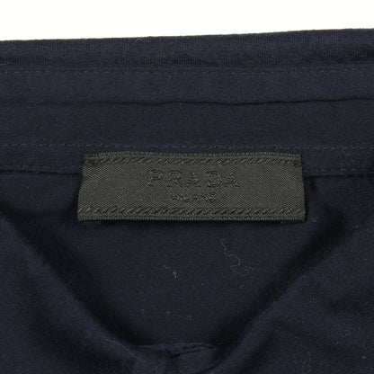 ポロシャツ 長袖 コットン ネイビー プラダ トップス PRADA