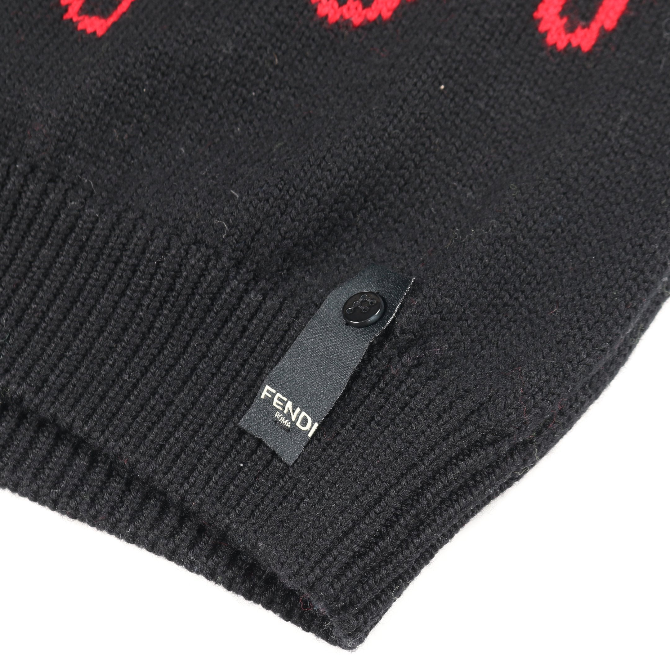 ARTIST ALLOVER ロゴ ニット ウール ブラック マルチカラー フェンディ