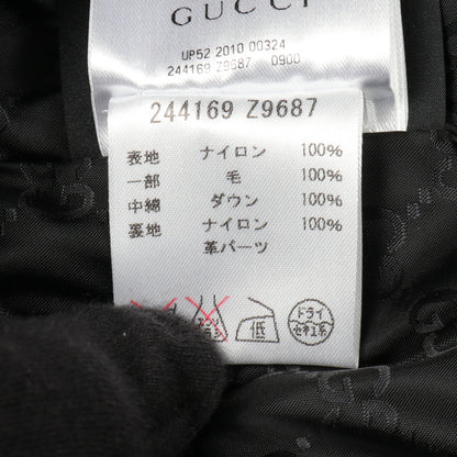 ダウンベスト ナイロン ブラック フード付き グッチ アウター GUCCI