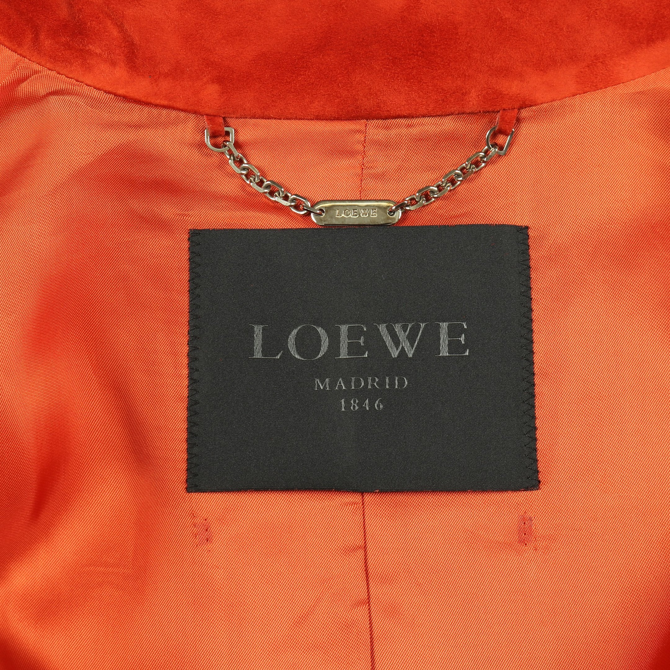 スエード ブルゾン ジャケット レザー レッドブラウン ロエベ – RECLO