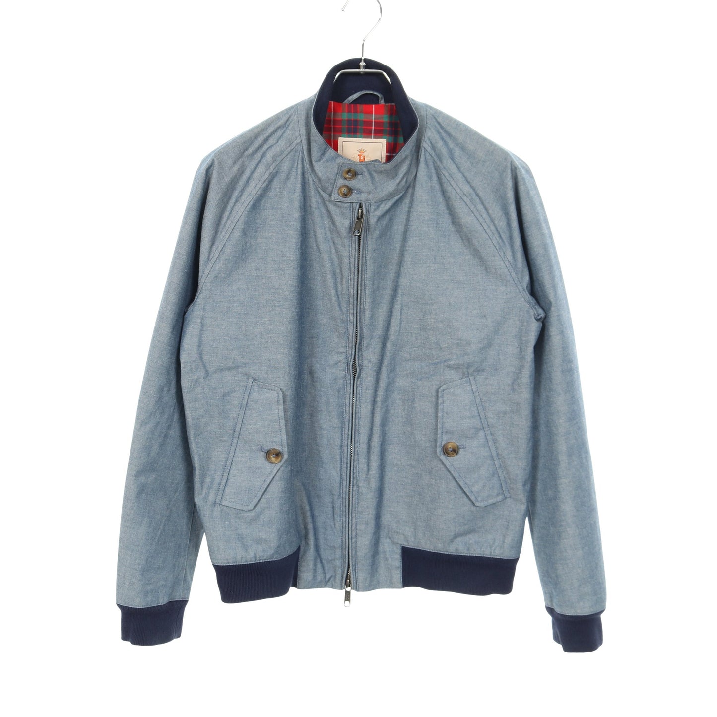 G9 HARRINGTON JACKET ハリントン ジャケット コットン ブルー 裏地チェック バラクータ アウター BARACUTA