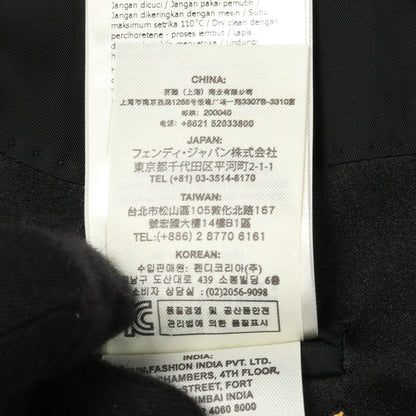 モンスター バグズアイ ショールカラー シングルブレスト テーラードジャケット ウール モヘヤ ブラック フェンディ アウター FENDI