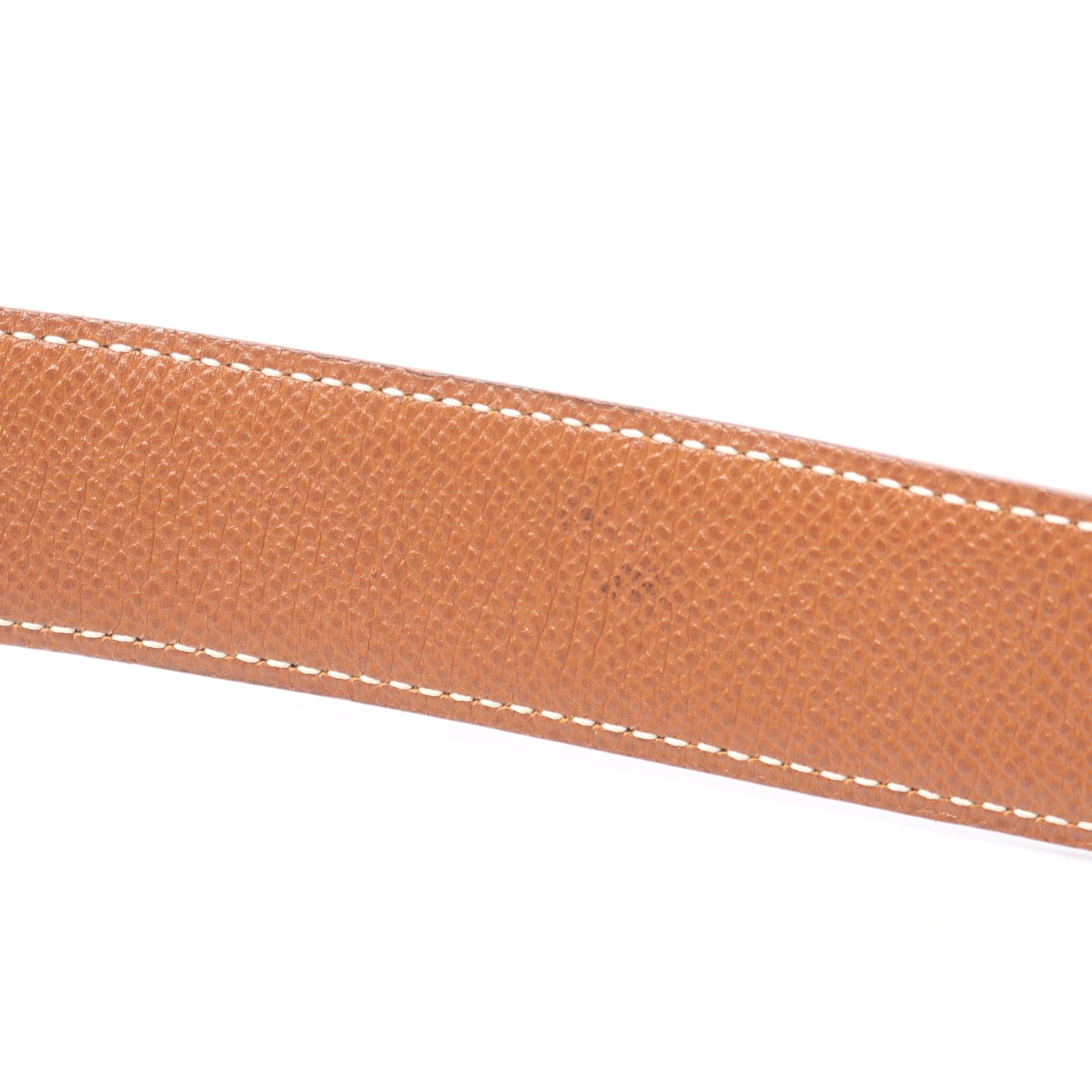 コンスタンス Hベルト ノワール ゴールド ベルト ボックスカーフ