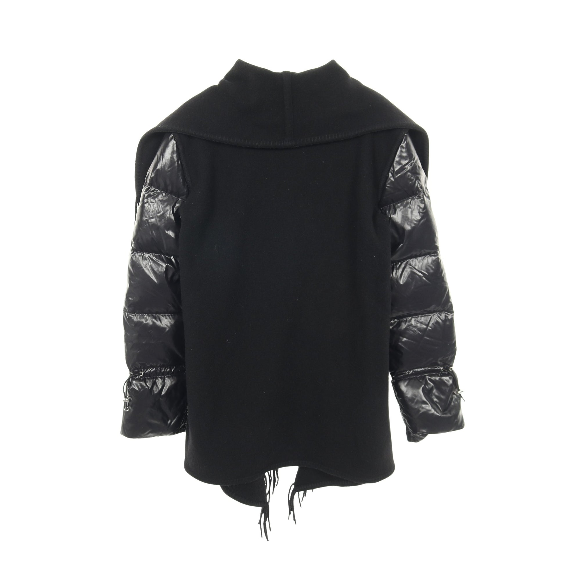MANTELLA マンテラ ポンチョ ケープ ダウンジャケット ウール ナイロン ブラック 切替 モンクレール アウター MONCLER