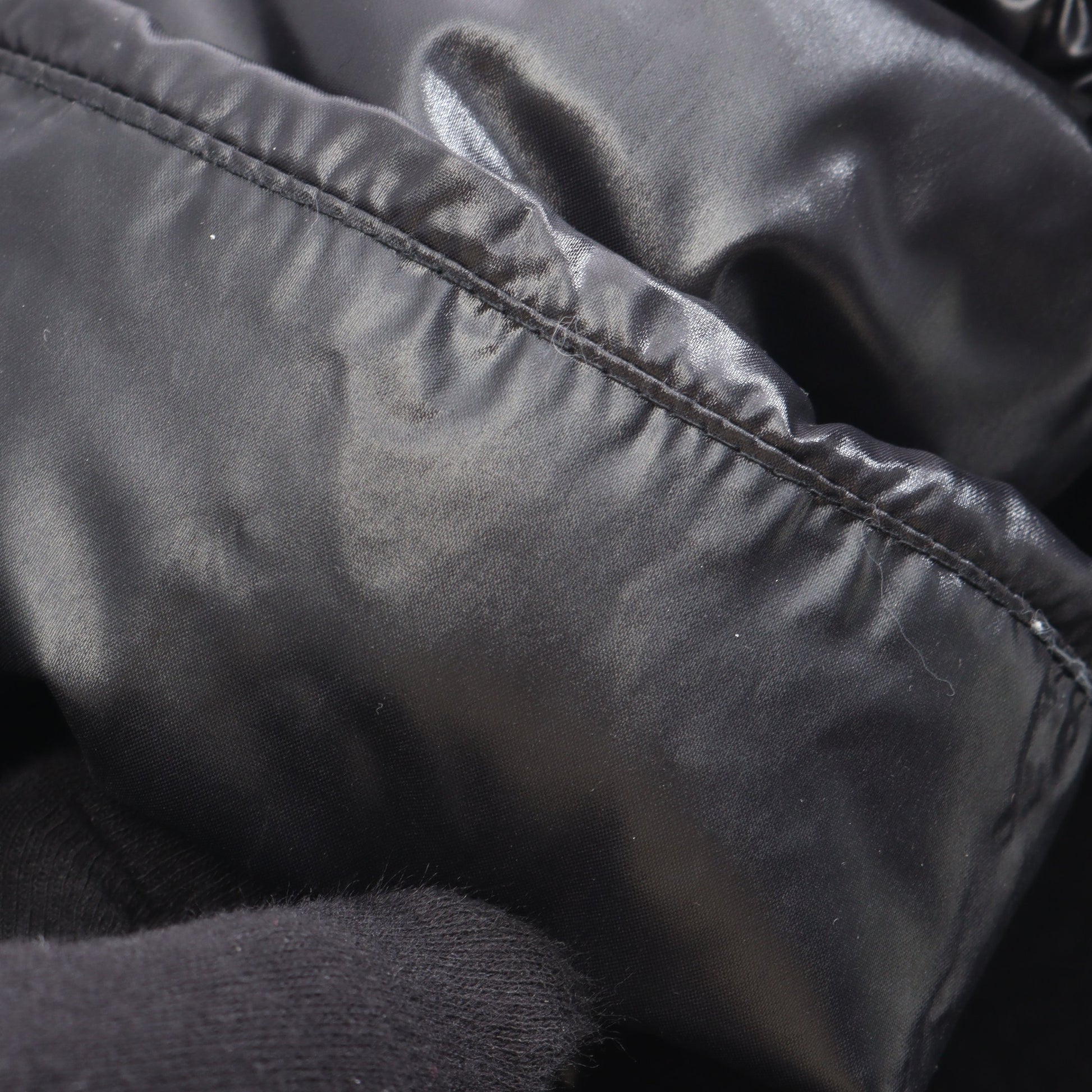 MANTELLA マンテラ ポンチョ ケープ ダウンジャケット ウール ナイロン ブラック 切替 モンクレール アウター MONCLER