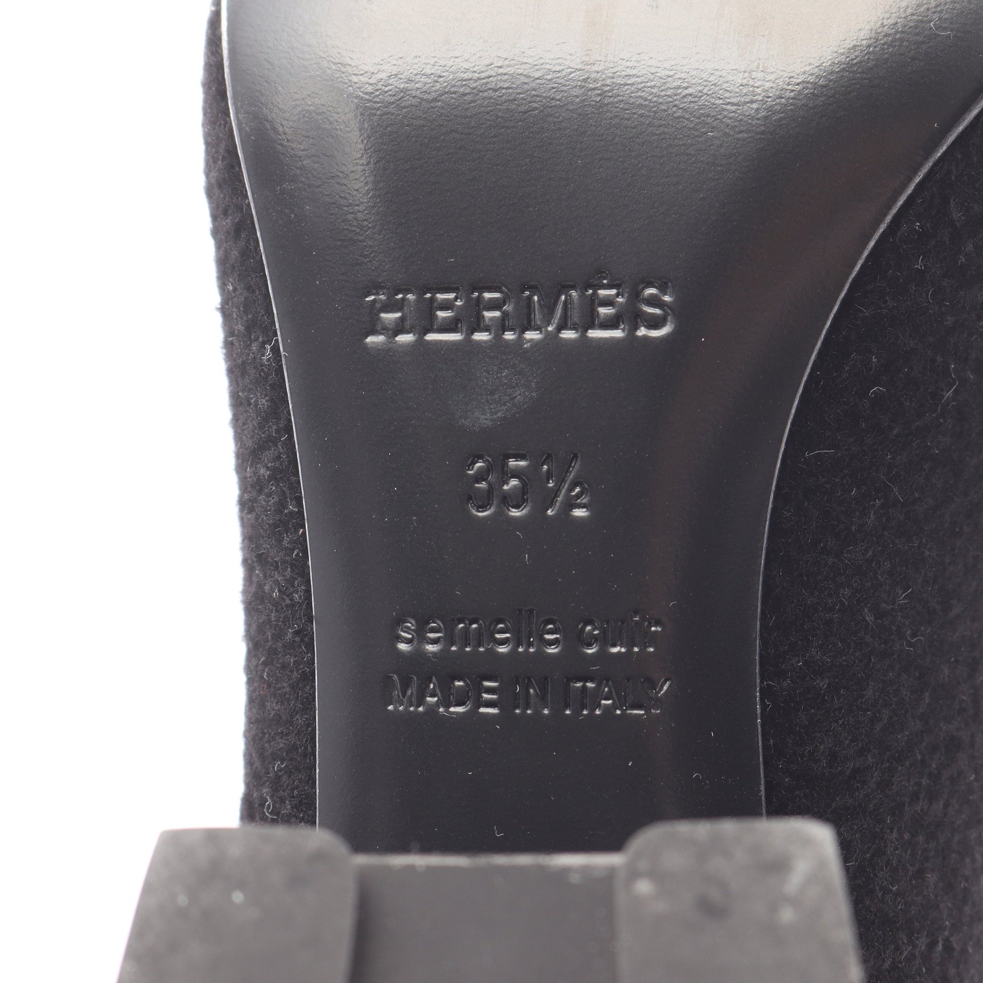 ヴォルヴェール 60 ショート ブーツ ニットファブリック ブラック エルメス シューズ HERMES