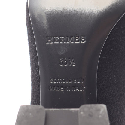 ヴォルヴェール 60 ショート ブーツ ニットファブリック ブラック エルメス シューズ HERMES