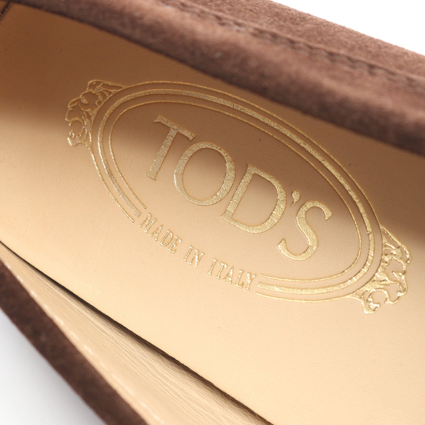 ダブルT ドライビングシューズ スエード ダークブラウン トッズ シューズ TOD'S