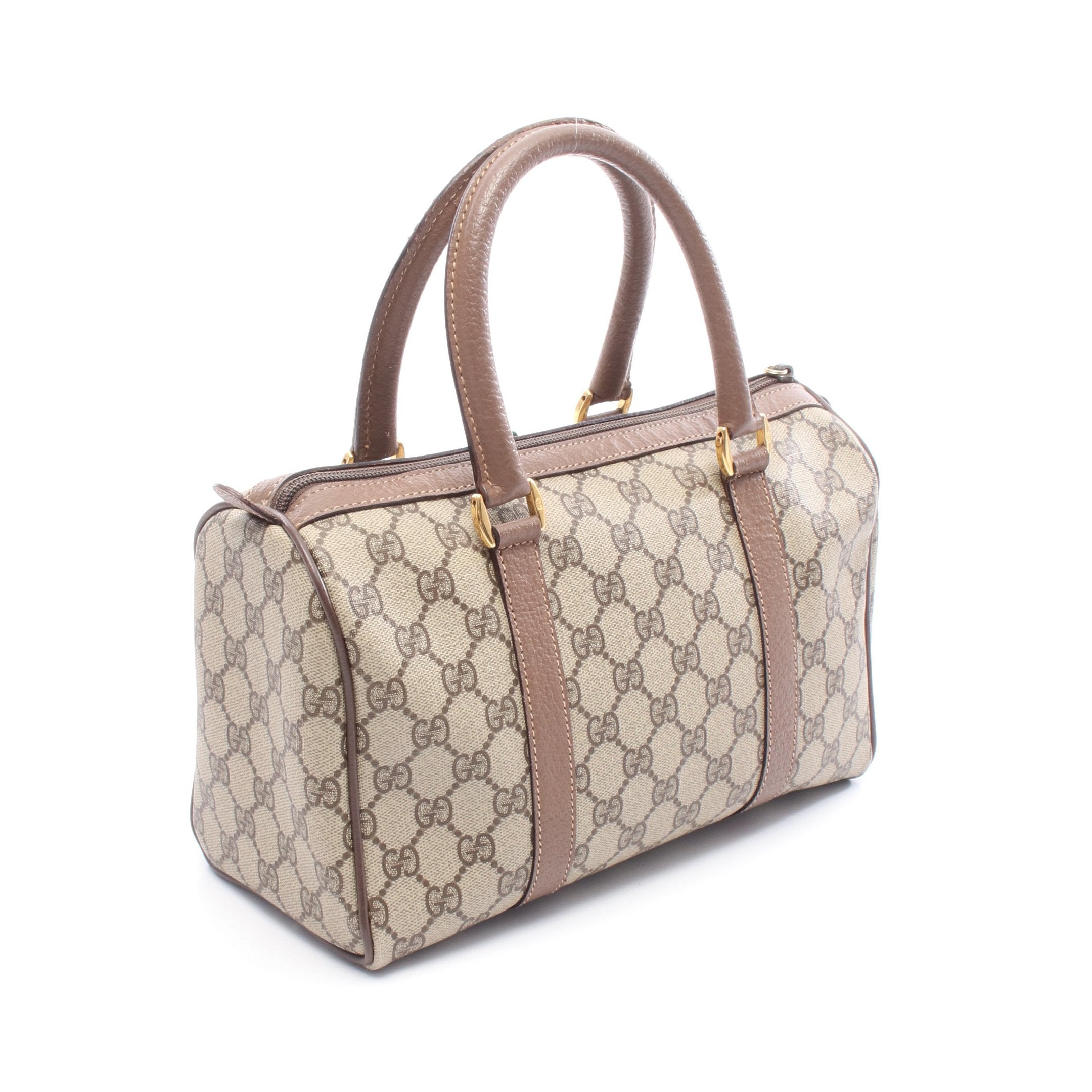 オールドグッチ GGプラス シェリーライン ミニボストンバッグ PVC