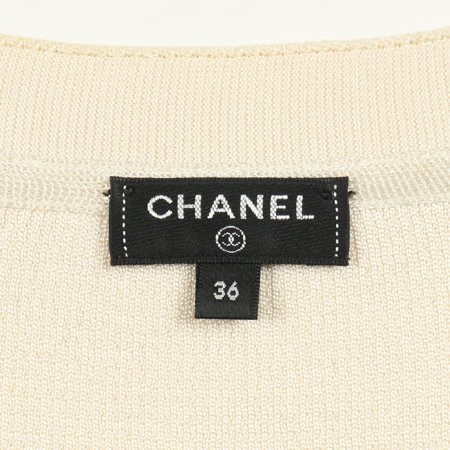 ココマークボタン カーディガン ビスコース アイボリー シャネル トップス CHANEL
