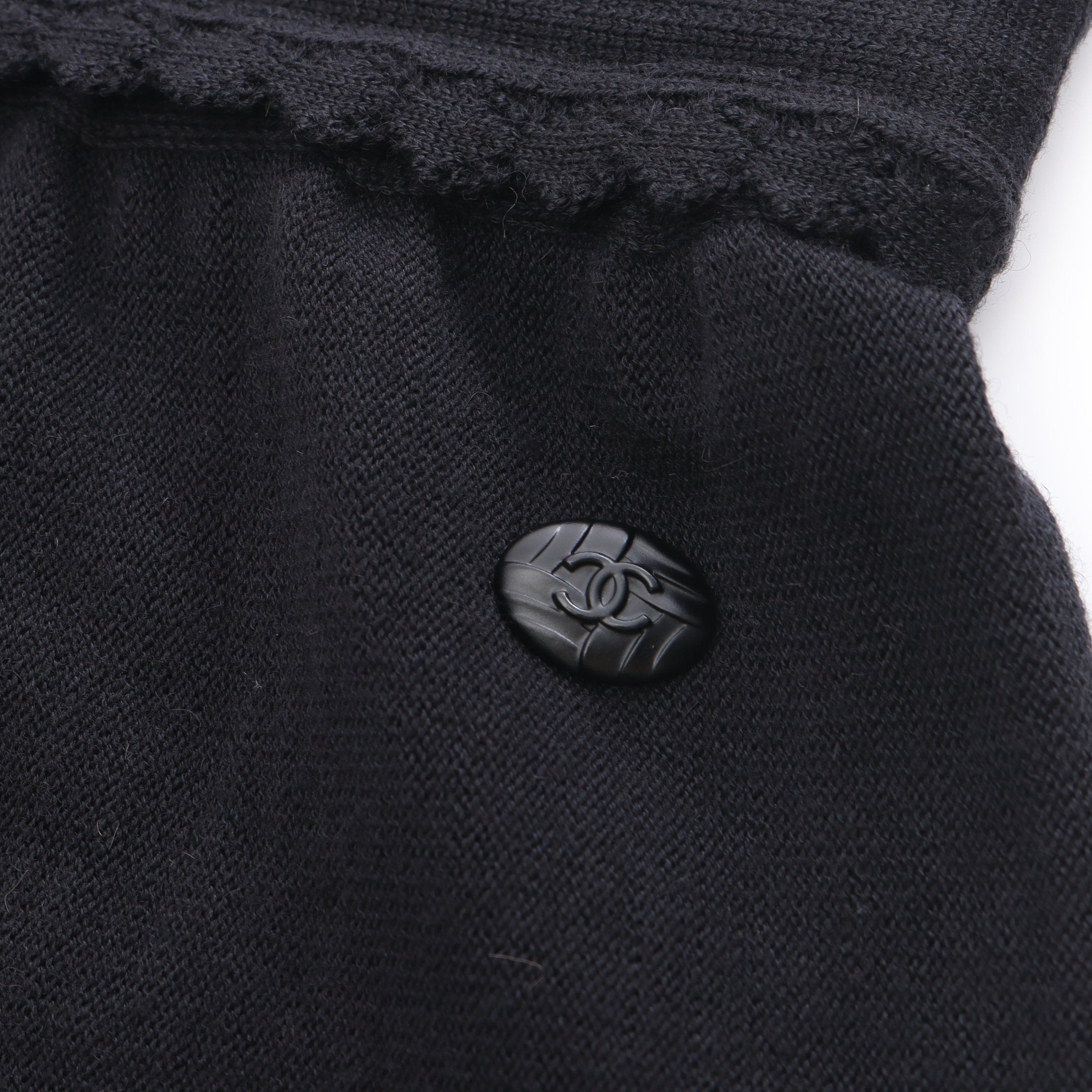 ココマークボタン ニット スカート ウール ブラック シャネル – RECLO
