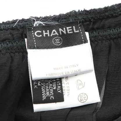 キャミソール リボン コットン ブラック 切替 シャネル トップス CHANEL
