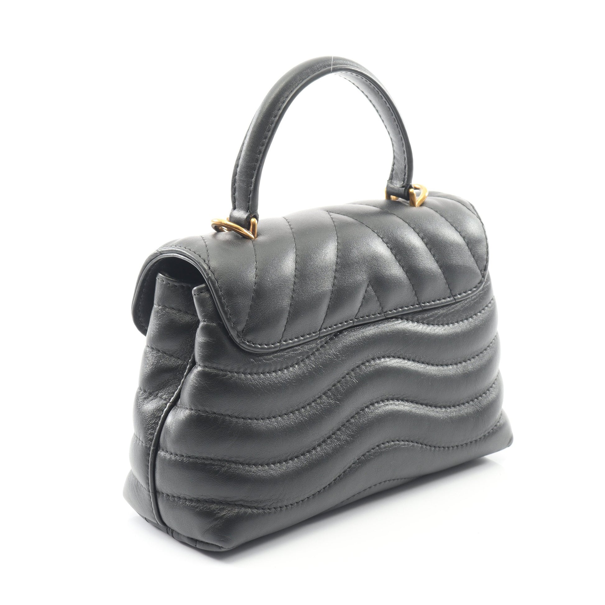 ホールドミー ノワール ハンドバッグ レザー ブラック 2WAY ルイヴィトン バッグ LOUIS VUITTON