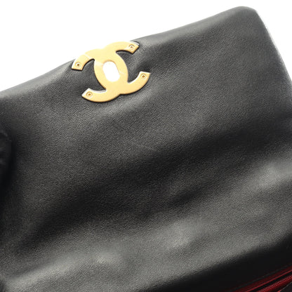 19 ディズヌフ マトラッセ チェーンショルダーバッグ ラムスキン ブラック コンビ金具 2WAY シャネル バッグ CHANEL
