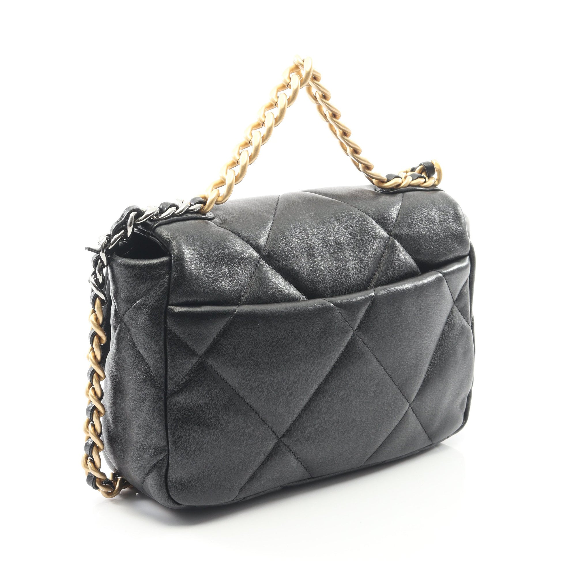19 ディズヌフ マトラッセ チェーンショルダーバッグ ラムスキン ブラック コンビ金具 2WAY シャネル バッグ CHANEL