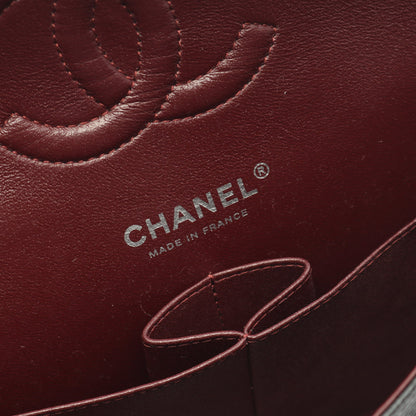 マトラッセ Wフラップ Wチェーンショルダーバッグ キャビアスキン ブラック シルバー金具 シャネル バッグ CHANEL