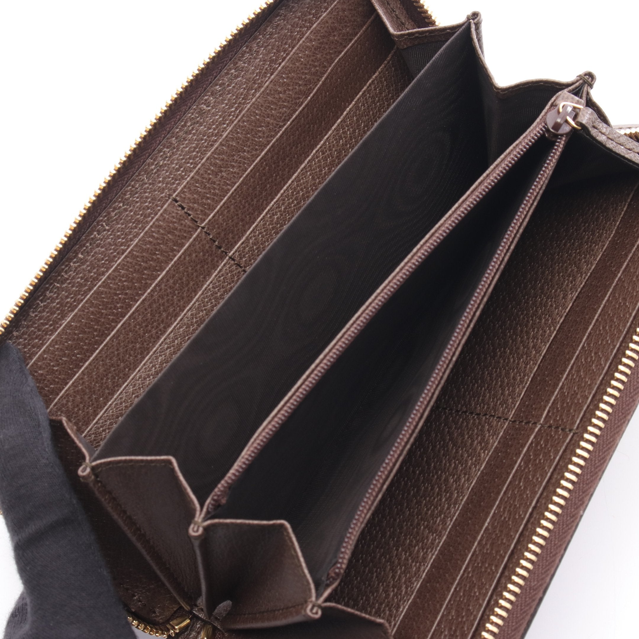 GGスプリーム ラウンドファスナー長財布 ベンガル トラ PVC ベージュ