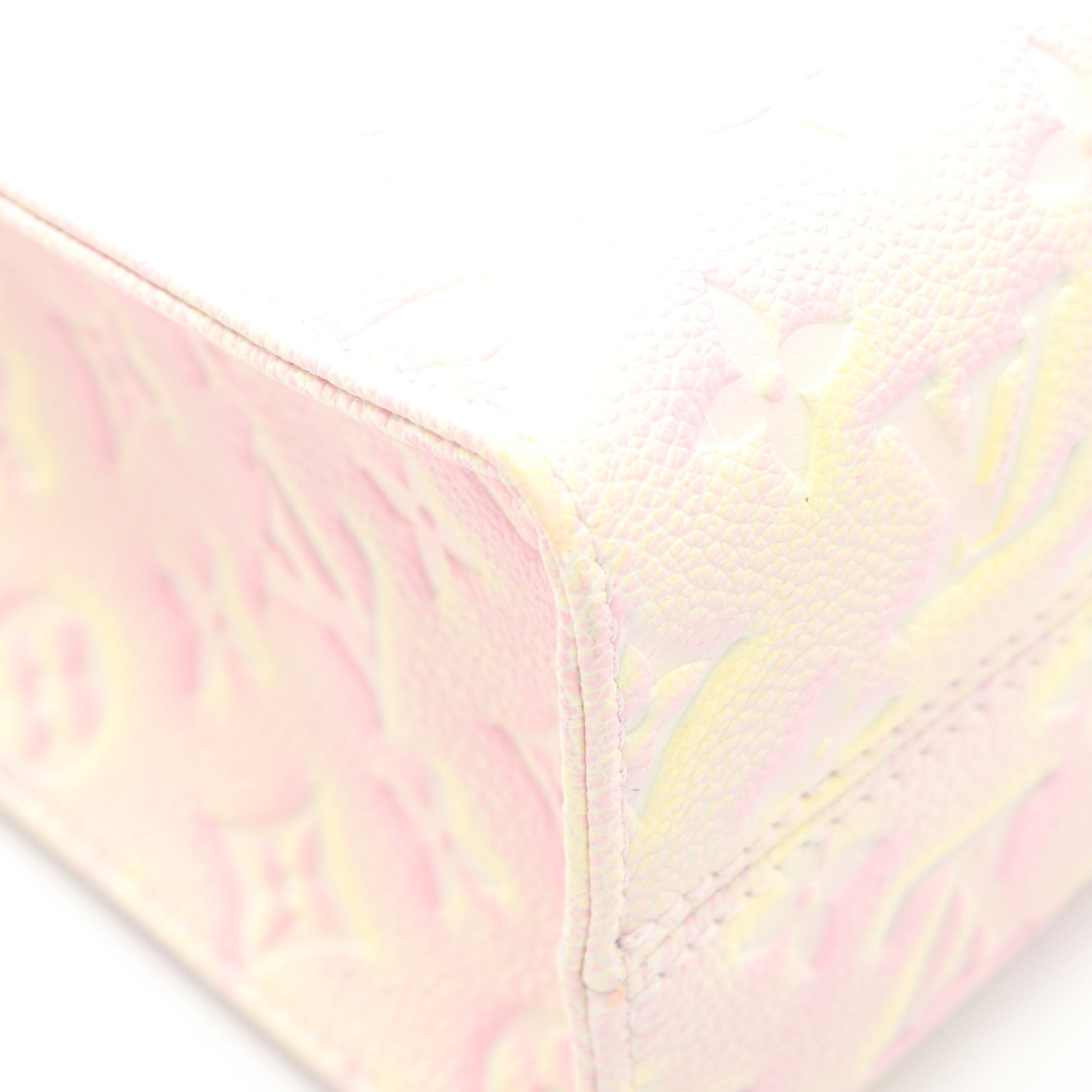 オンザゴーPM モノグラムアンプラント サマースターダスト ハンドバッグ レザー ピンク イエロー 2WAY ルイヴィトン バッグ LOUIS VUITTON