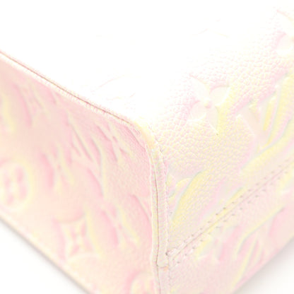 オンザゴーPM モノグラムアンプラント サマースターダスト ハンドバッグ レザー ピンク イエロー 2WAY ルイヴィトン バッグ LOUIS VUITTON