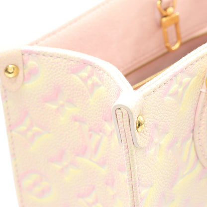 オンザゴーPM モノグラムアンプラント サマースターダスト ハンドバッグ レザー ピンク イエロー 2WAY ルイヴィトン バッグ LOUIS VUITTON