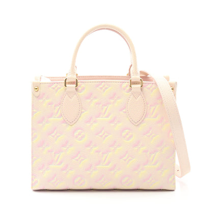 オンザゴーPM モノグラムアンプラント サマースターダスト ハンドバッグ レザー ピンク イエロー 2WAY ルイヴィトン バッグ LOUIS VUITTON