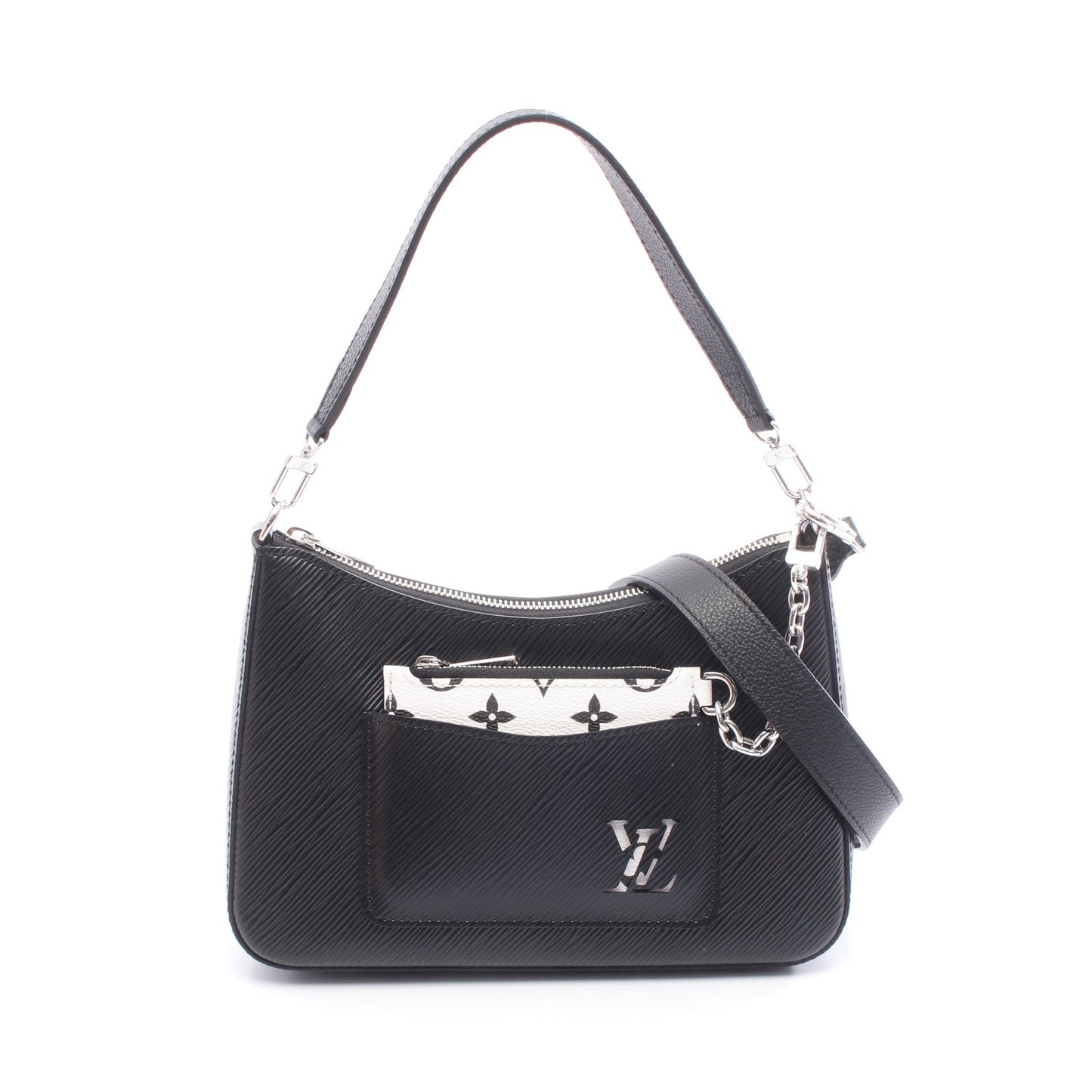 マレル エピ ノワール ハンドバッグ レザー PVC ブラック ホワイト 2WAY ルイヴィトン バッグ LOUIS VUITTON