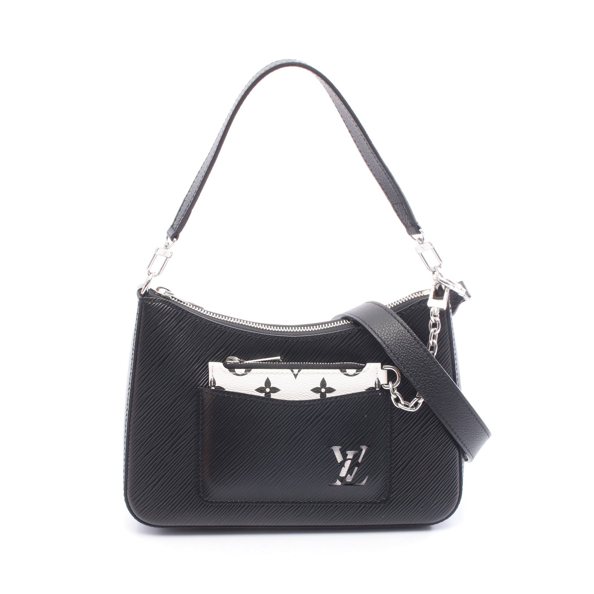 マレル エピ ノワール ハンドバッグ レザー PVC ブラック ホワイト 2WAY ルイヴィトン バッグ LOUIS VUITTON