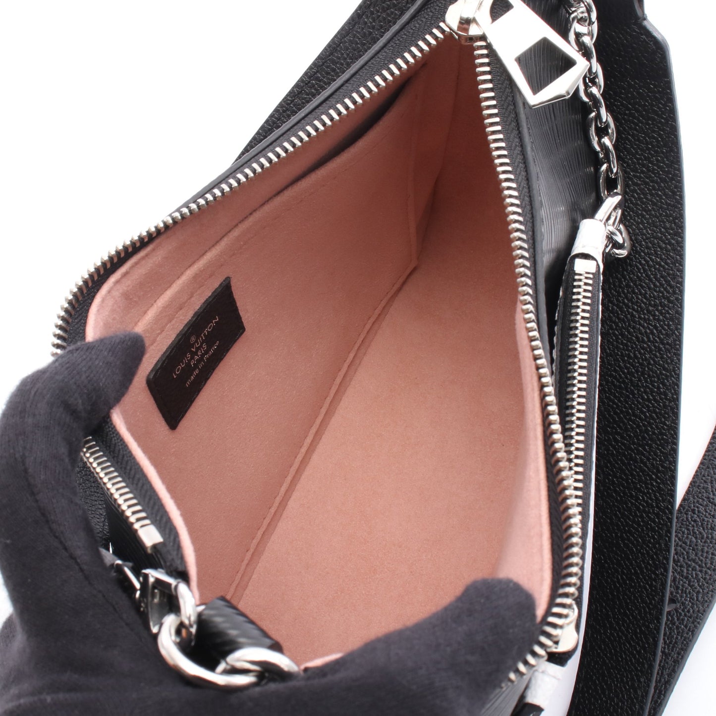 マレル エピ ノワール ハンドバッグ レザー PVC ブラック ホワイト 2WAY ルイヴィトン バッグ LOUIS VUITTON